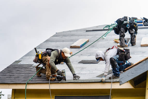 Professional Gutter Installation technician working in Monroe Township, NJ